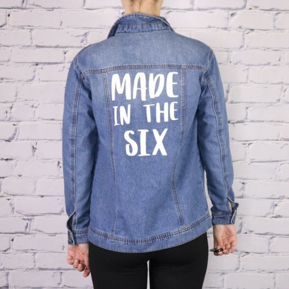 Oversized denim jacket Made in the six c2